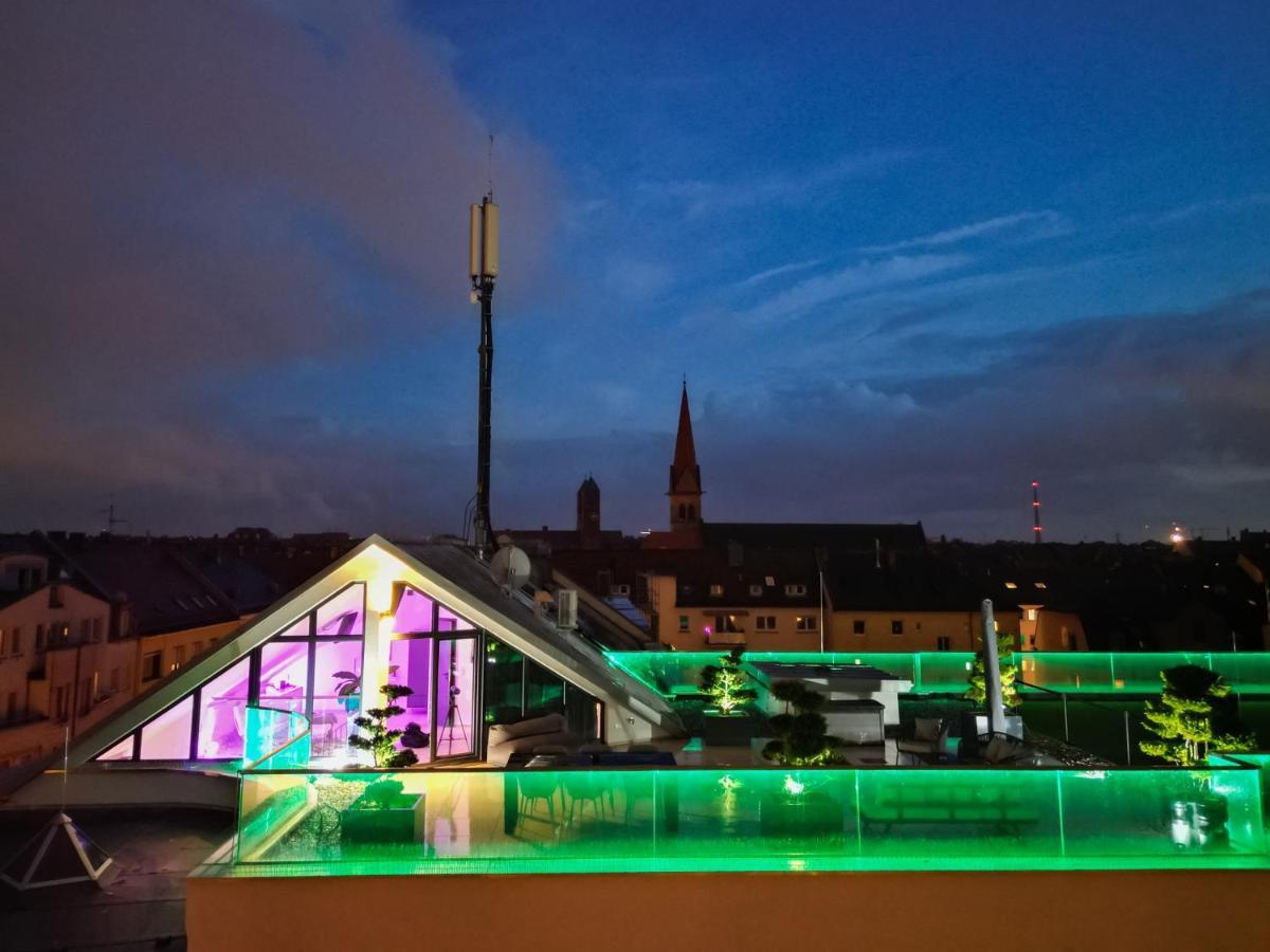 The Penthouse At Eco Smart Apartments Nürnberg Eksteriør bilde